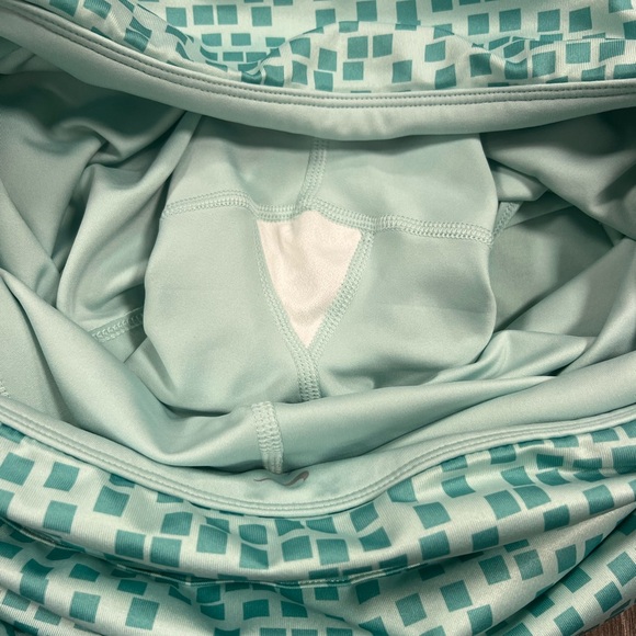 Nike Women's Dri-FIT UV 17" Grid Print Golf Skort Aqua Blue Green Size M - Picture 9 of 14